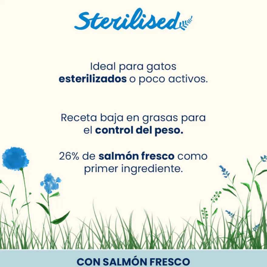 Almo Nature Alimento para gatos com salmão esterilizado