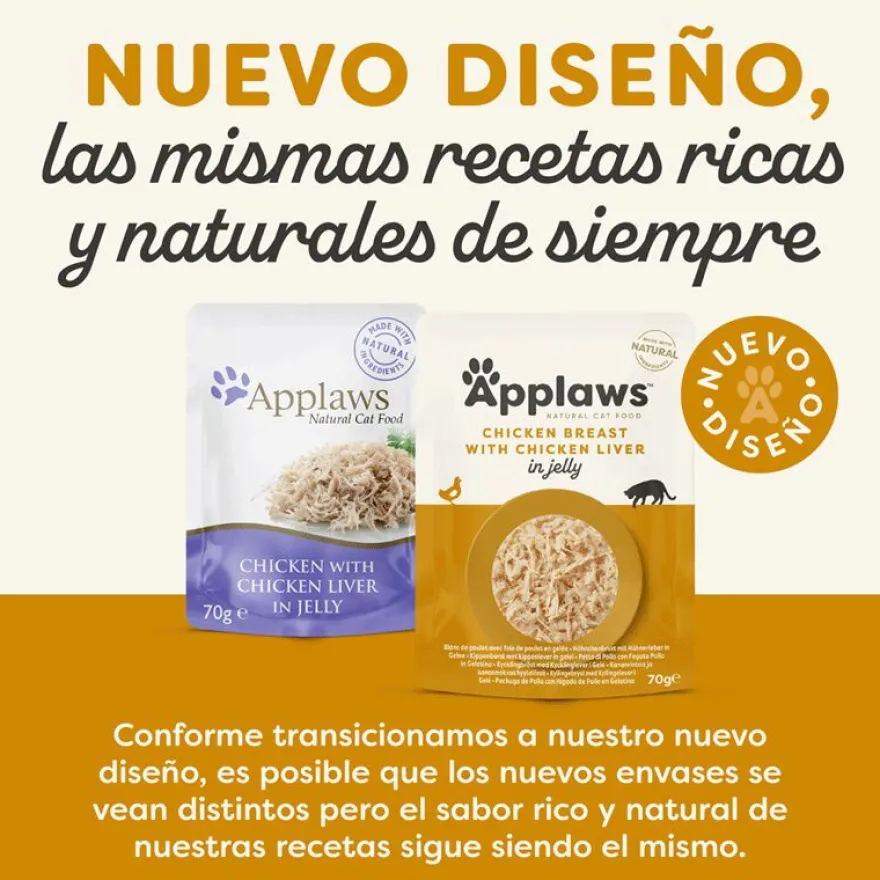 Applaws Frango com Fígado sachê para gatos