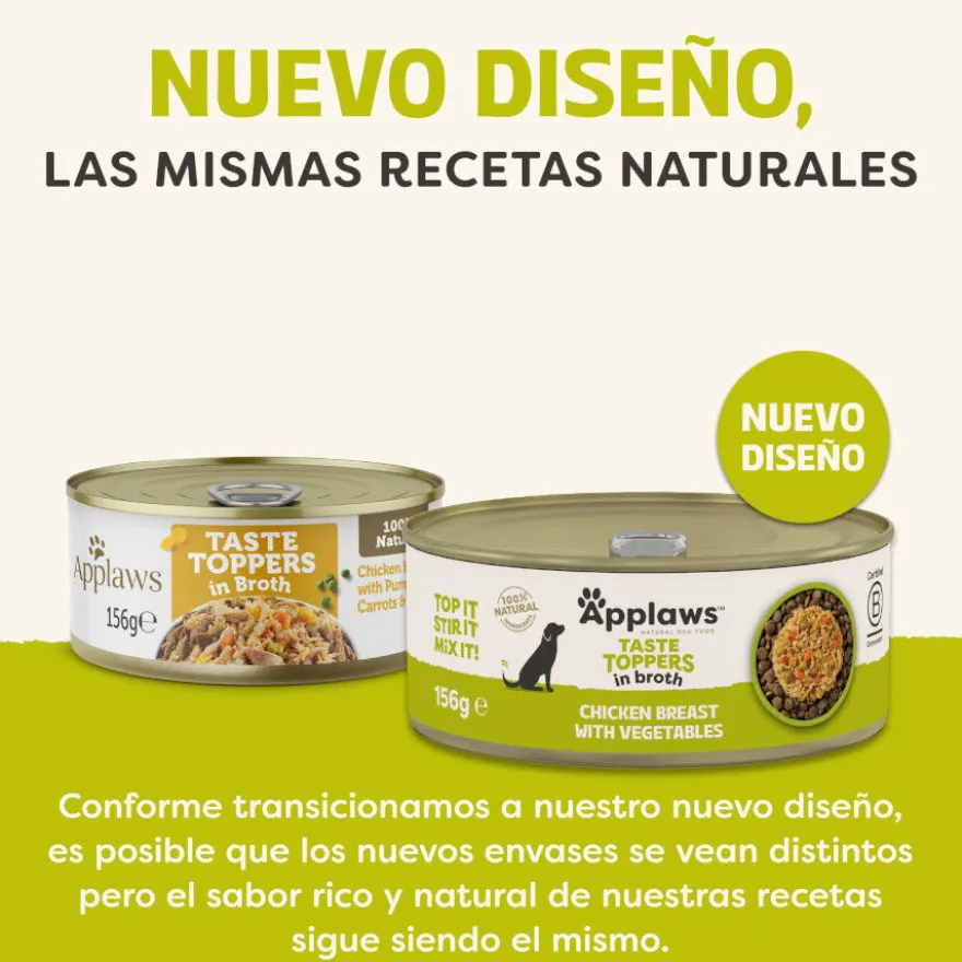 Applaws Taste Toppers Frango com Legumes em Molho lata para cães