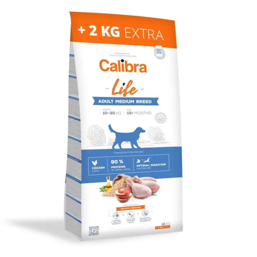 Calibra Life Adult Medium Ração de frango para cães médios