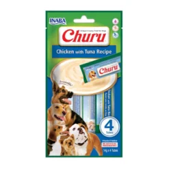 Churu Snack Cremoso Receita de Frango com Atum para cães – Multipack 12