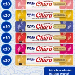 Churu Snack Líquido Variedades de Atum para Gatos