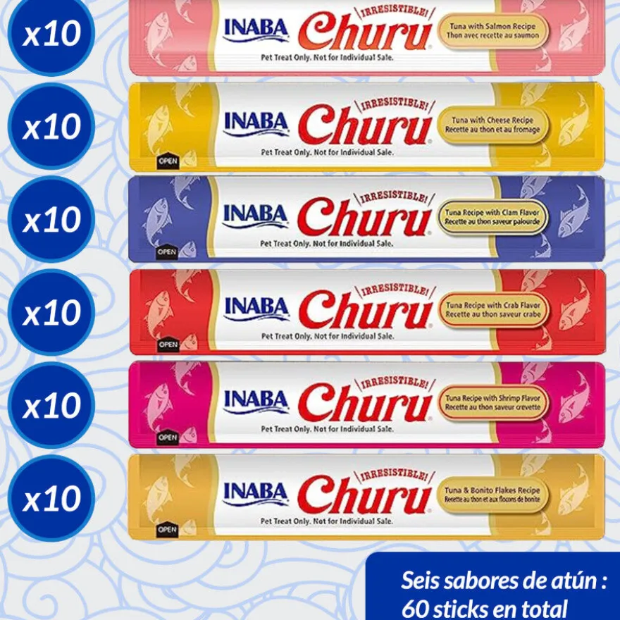 Churu Snack Líquido Variedades de Atum para Gatos