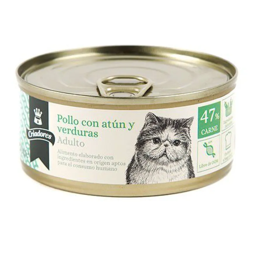 Criadores Adulto Frango e Atum em lata para gatos