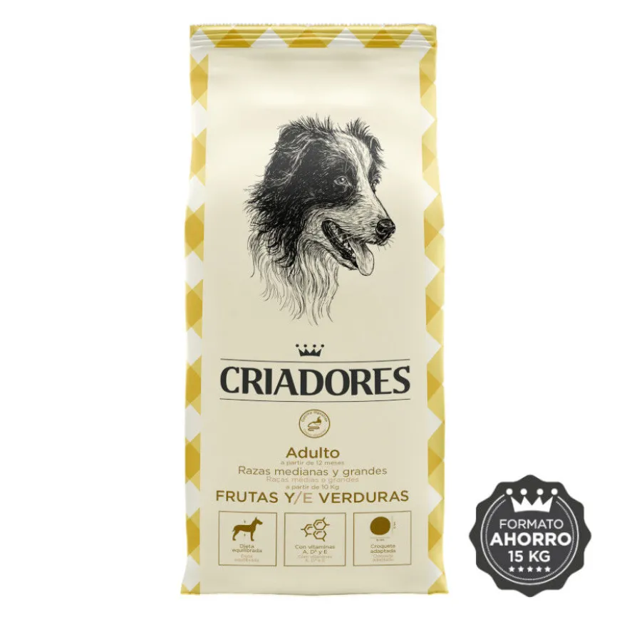 Criadores Frutas e Legumes ração para cães raças médias e grandes