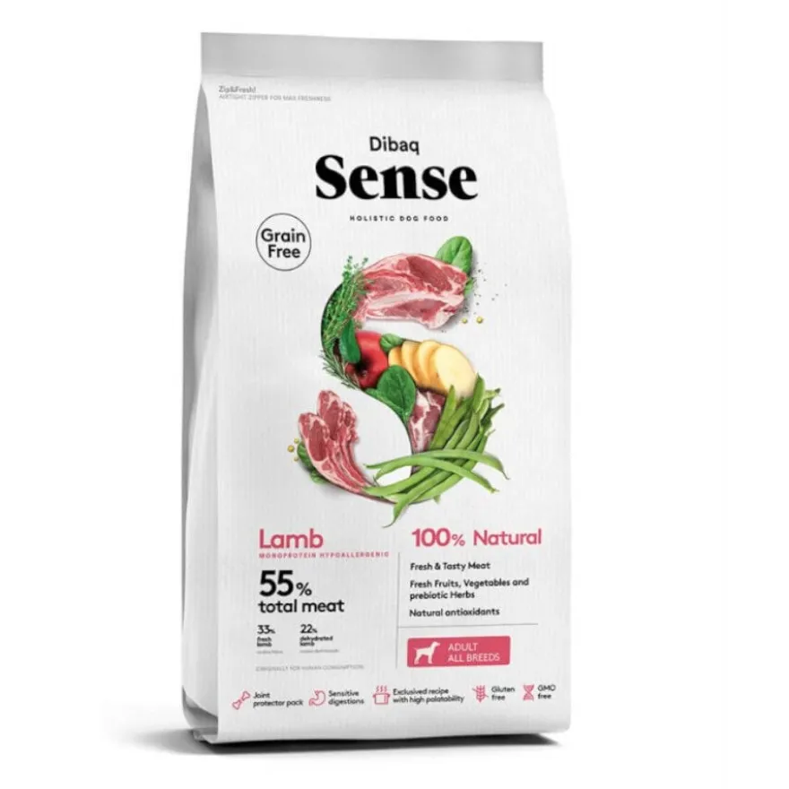 Dibaq Sense Grain Free Adult Borrego ração para cães