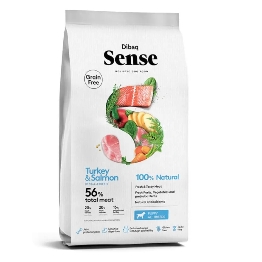 Dibaq Sense Grain Free Salmão e Peru Ração para cachorros
