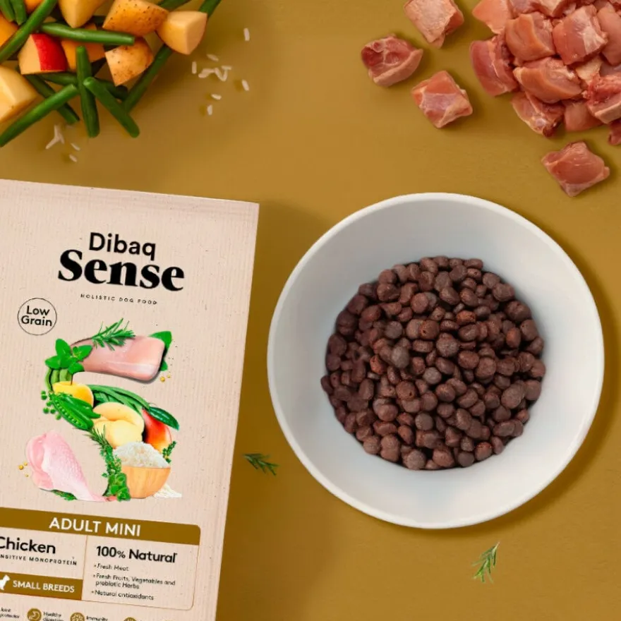 Dibaq Sense Low Grain Adult Mini Ração de Frango para cães