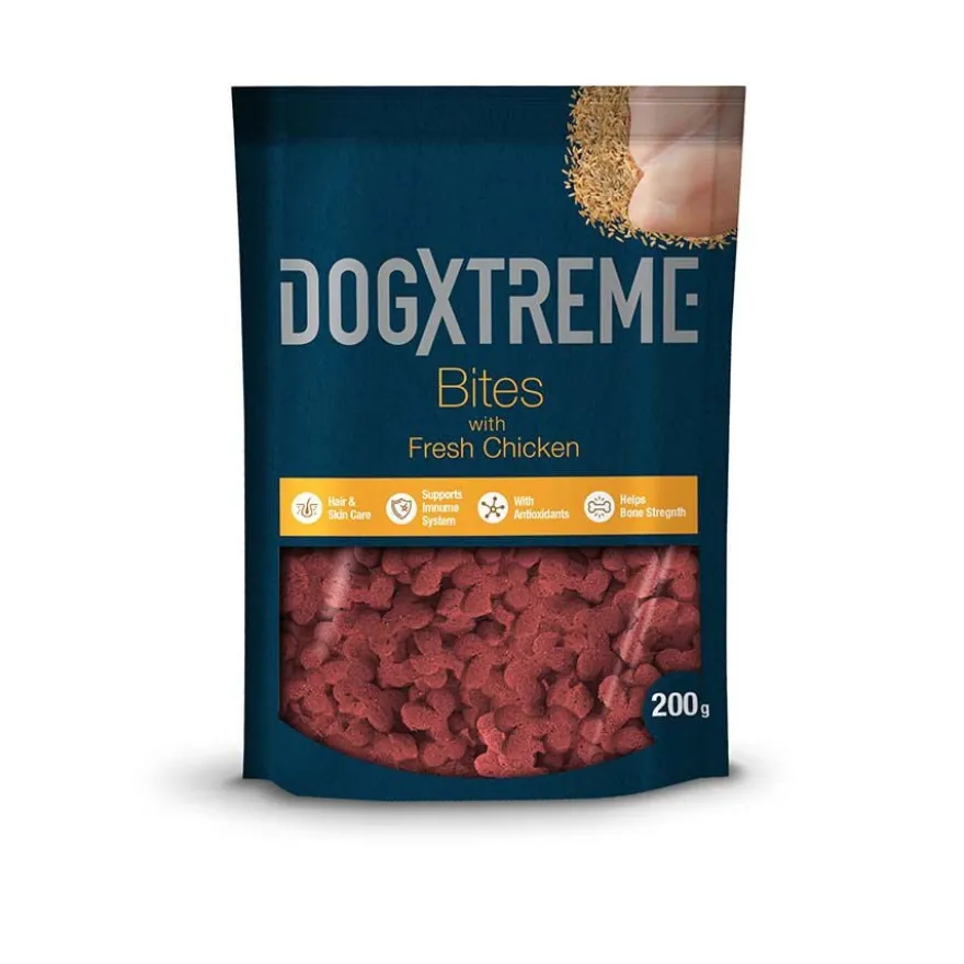 Dogxtreme Bites Snacks Semi Húmidos de Frango para cães