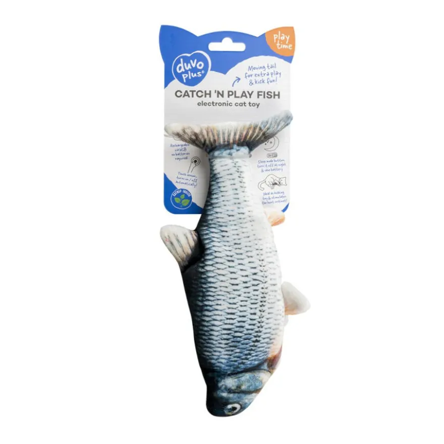 Duvoplus Peixe de brinquedo Catch'n Play para gatos