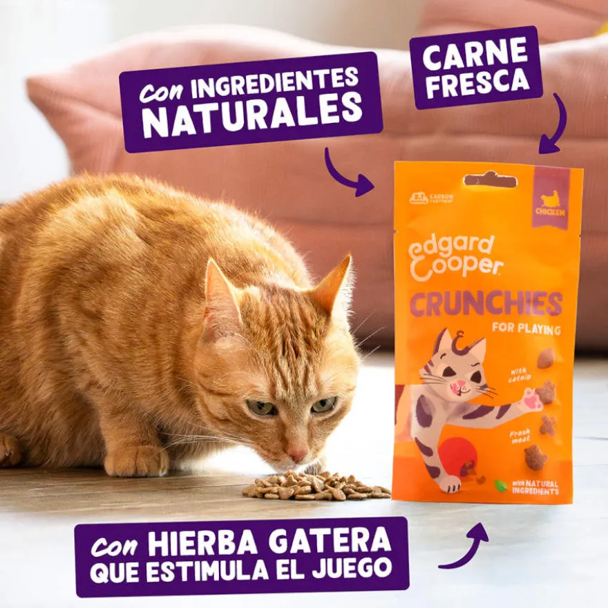 Edgard & Cooper Biscoitos Crunchies Frango para gatos
