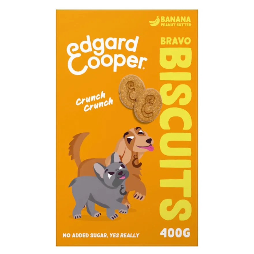 Edgard & Cooper Biscoitos de Banana e Manteiga de Amendoim para cães
