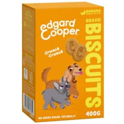 Edgard & Cooper Biscoitos de Banana e Manteiga de Amendoim para cães
