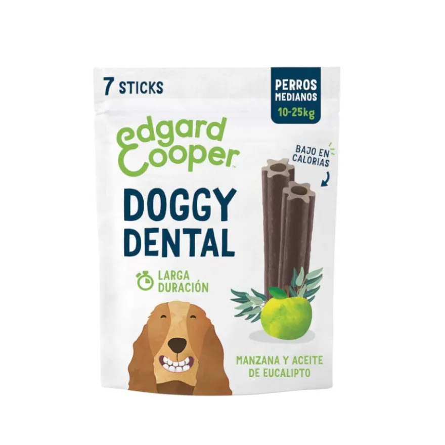 Edgard & Cooper snacks dentários Adult Medium maçã e eucalipto para cães