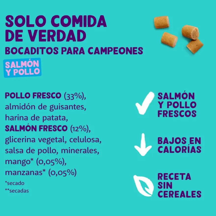 Edgard & Cooper Snacks Mini de Salmão e Frango para cães