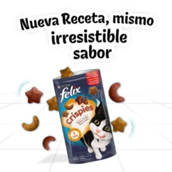 Felix Biscoitos Crispies Salmão e Truta para gatos