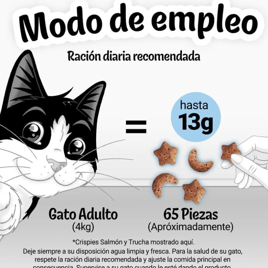Felix Biscoitos Crispies Salmão e Truta para gatos