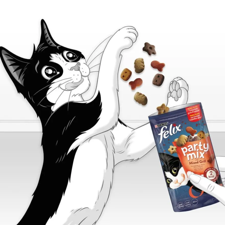Felix Biscoitos Party Mix queijo para gatos