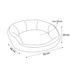 Flamingo Chips Retangular Bege cama alcofa para cães
