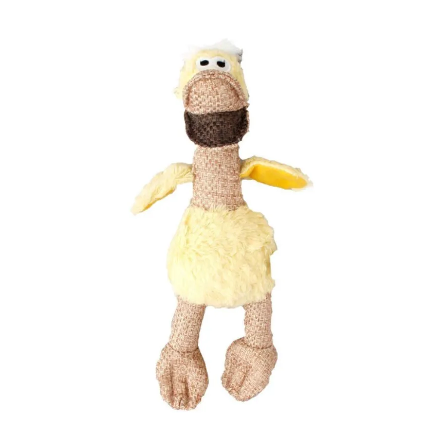 Flamingo pato amarelo de peluche para cães.
