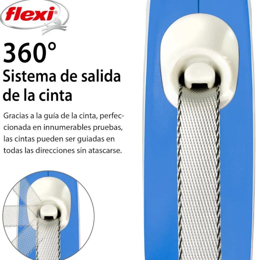 Flexi Correia New Comfort Trela extensível azul escura para cães