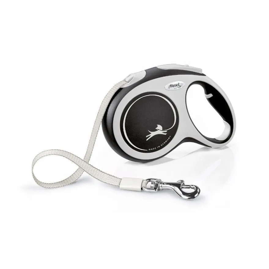 Flexi New Comfort Trela extensível cinza para cães