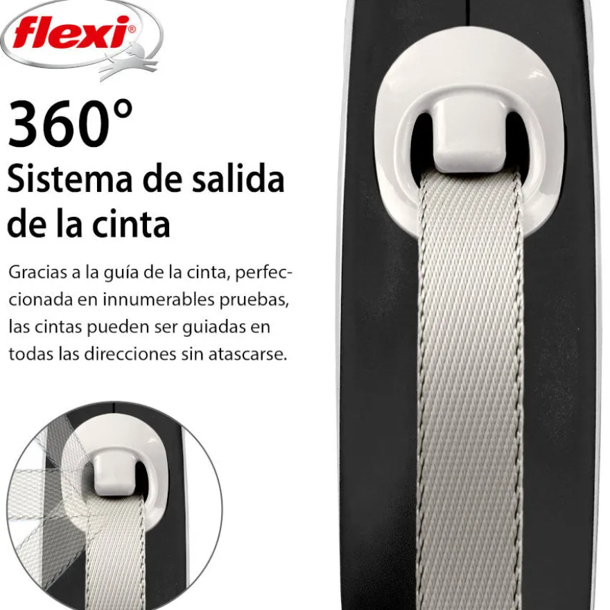 Flexi New Comfort Trela extensível cinza para cães