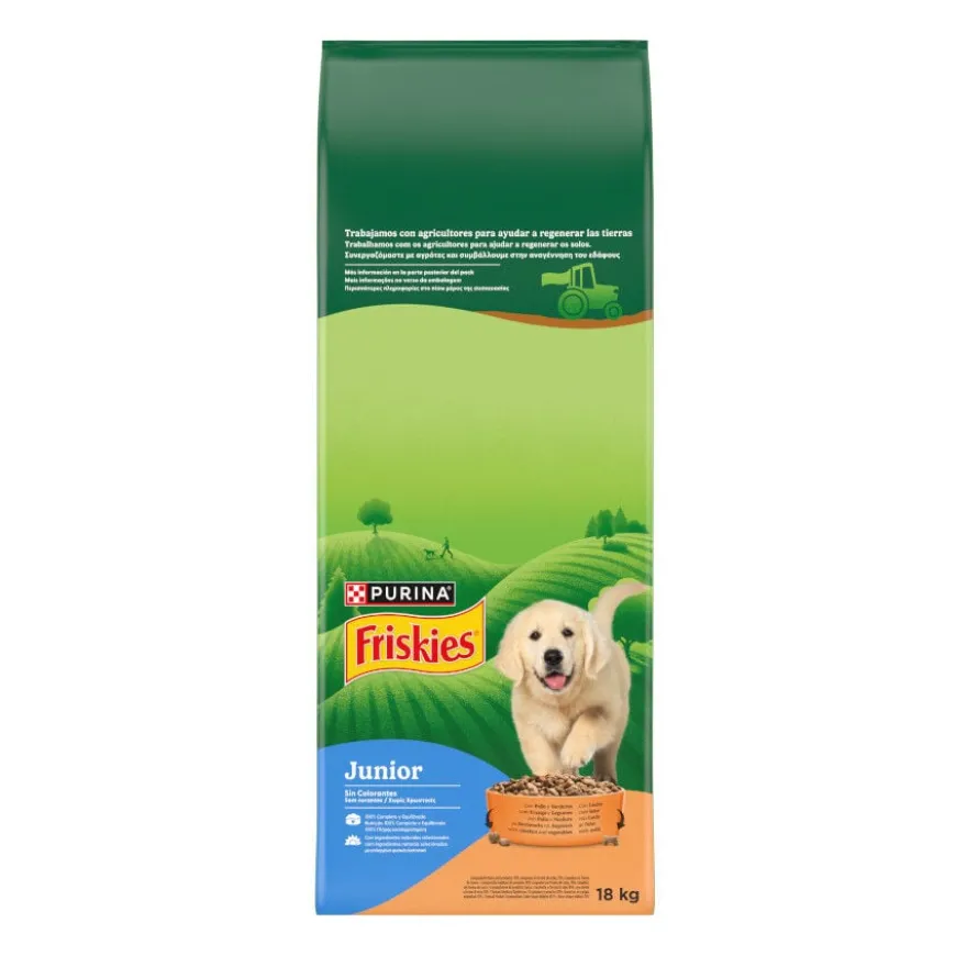 Friskies Junior frango e legumes ração cachorros