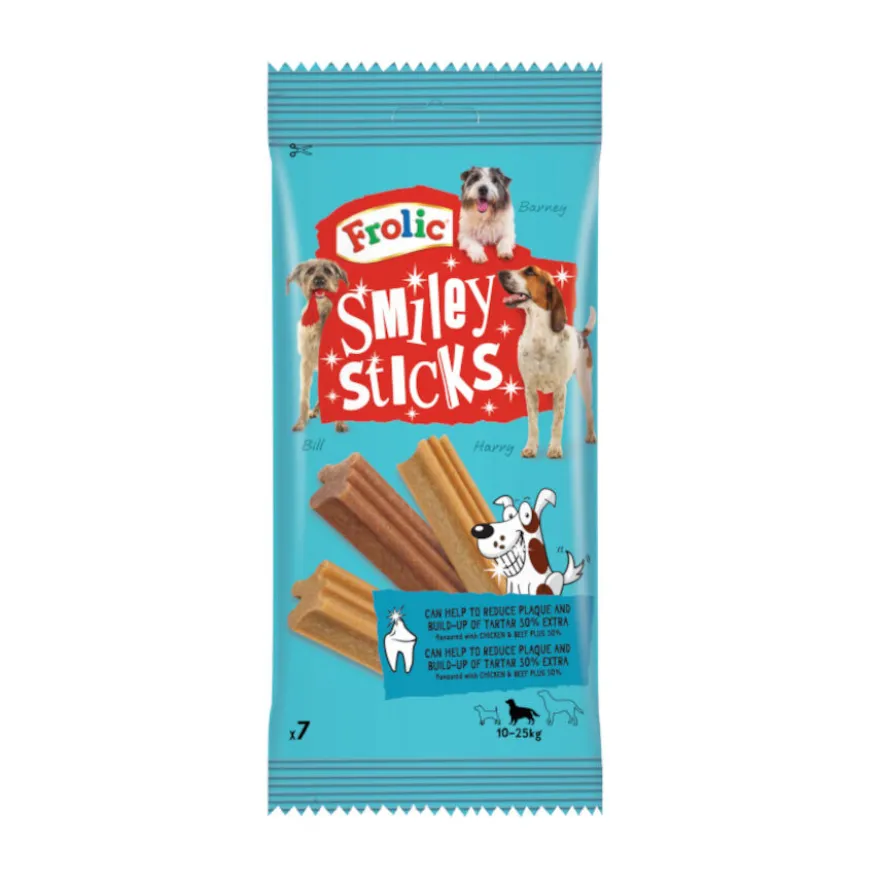 Frolic Snacks Dentários Smiley Sticks para cães