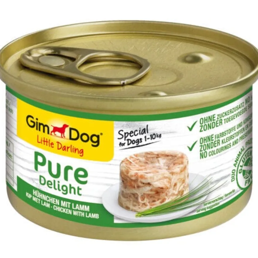Gimdog Pure Delight frango e cordeiro lata para cães