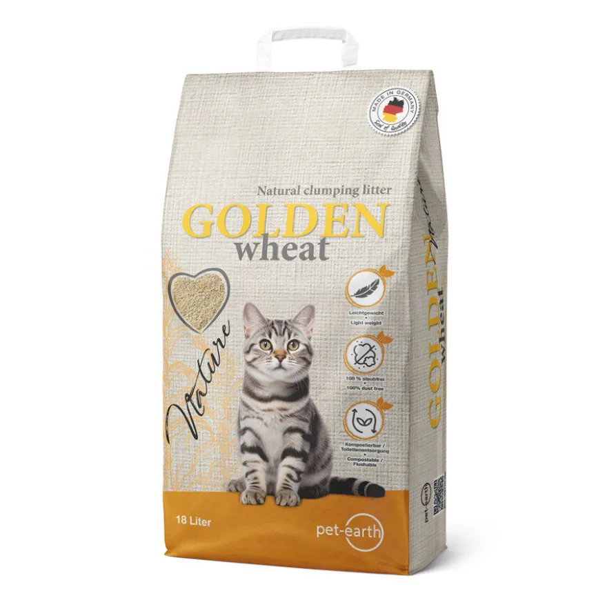 Golden Grey Areia de gato de aglutinação de trigo