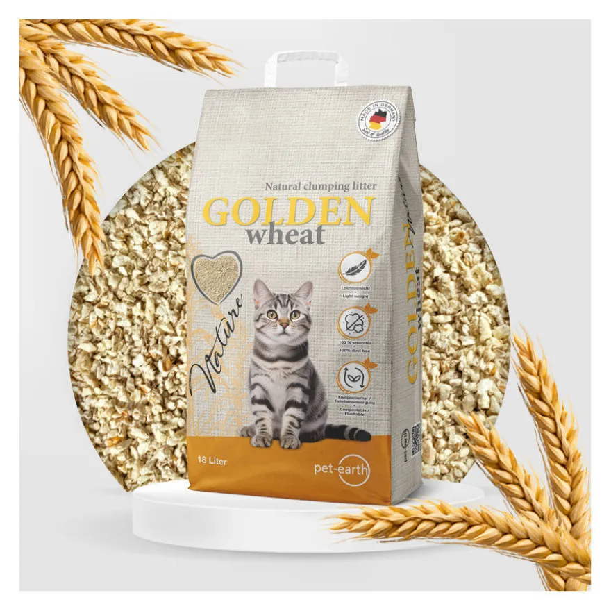 Golden Grey Areia de gato de aglutinação de trigo