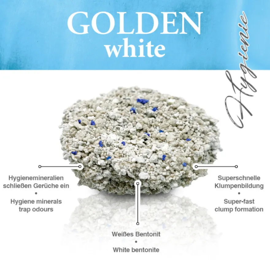 Golden White Areia Aglomerante para gatos