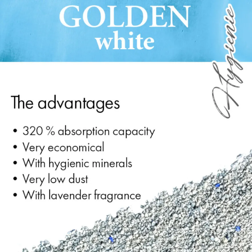 Golden White Areia Aglomerante para gatos