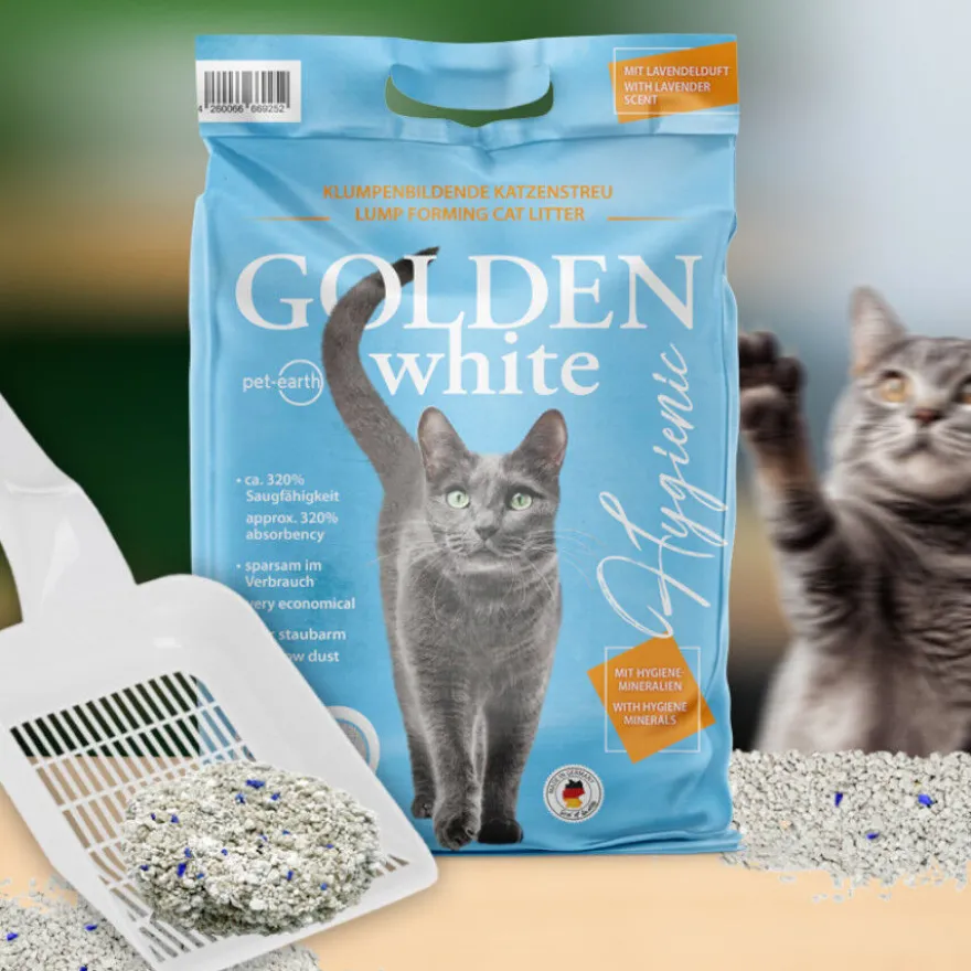 Golden White Areia Aglomerante para gatos