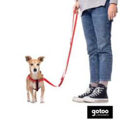 Gotoo Peitoral vermelho de nylon refletor para cães