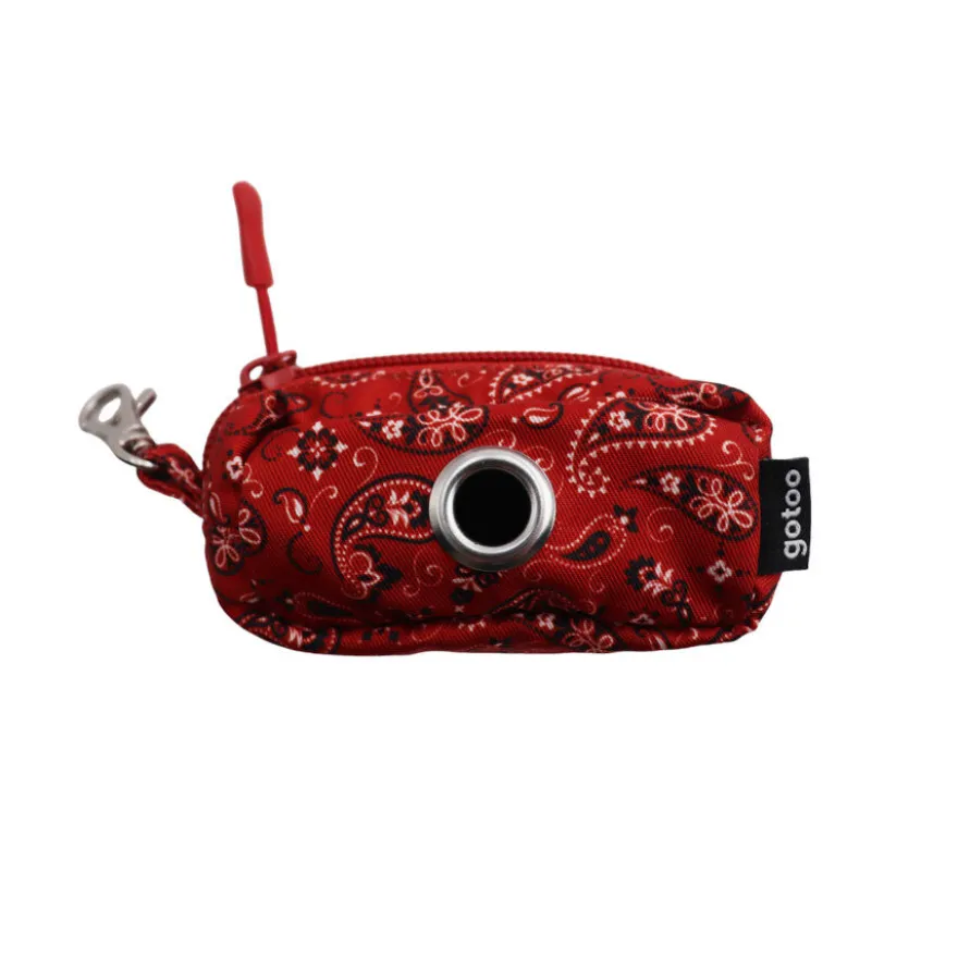 Gotoo Porta saco vermelho estampado caxemira para cães
