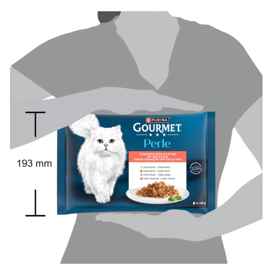 Gourmet Perle Filetes em galeia saqueta para gatos
