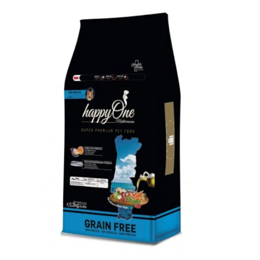 happyOne Mediterraneum Grain Free ração de sardinha para cães