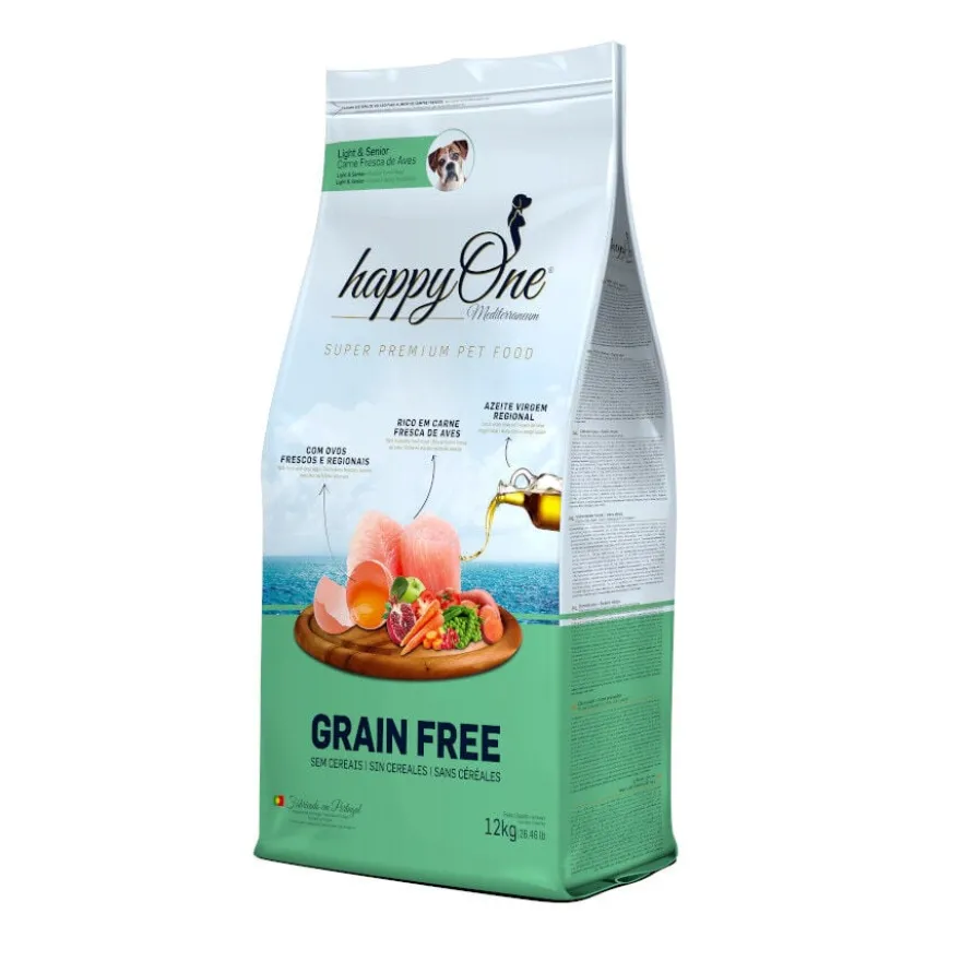 happyOne Mediterraneum Grain Free ração de carne fresca de aves para cães
