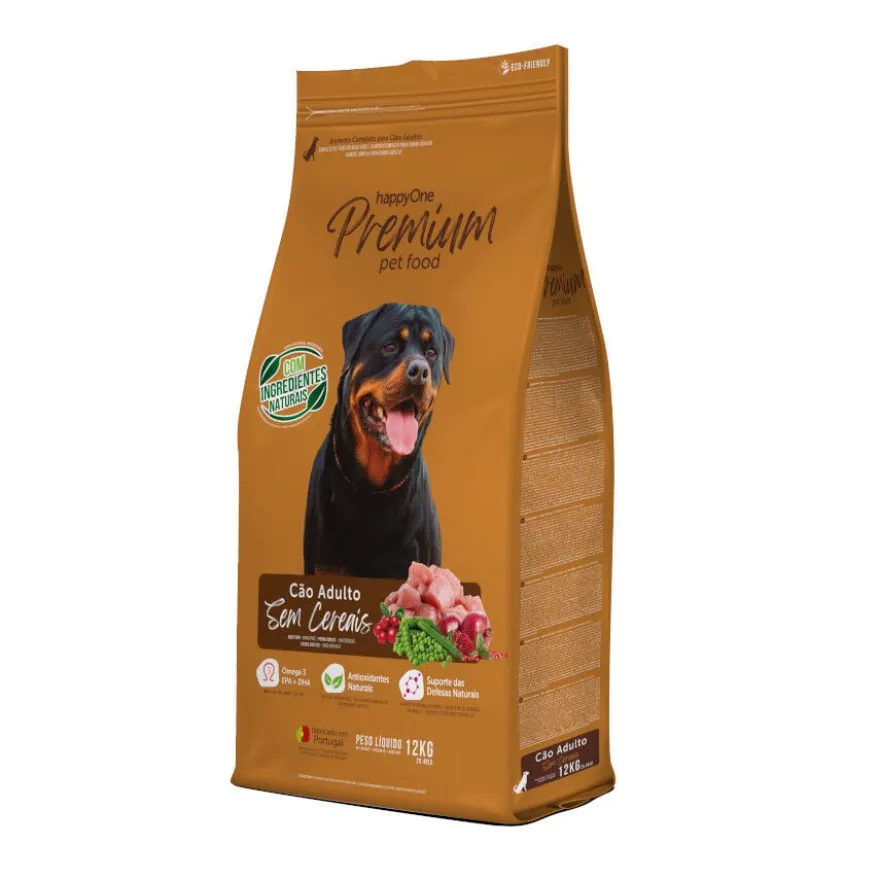 happyOne Premium Grain Free ração de frango para cães