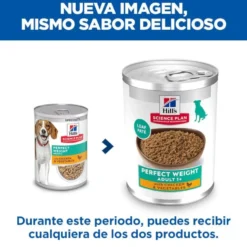 Hill's Adult Perfect Weight Frango e legumes lata para cães