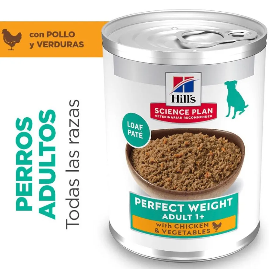 Hill's Adult Perfect Weight Frango e legumes lata para cães