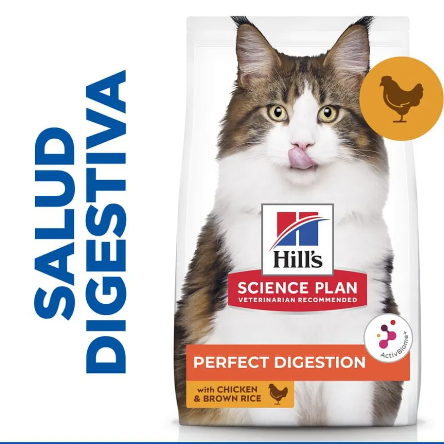Hill's Adult Science Plan Perfect Digestion Frango ração para gatos