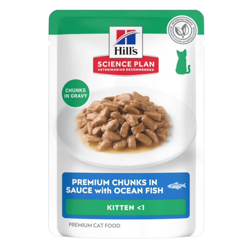 Hill's Kitten Science Plan Peixe Azul saqueta em molho