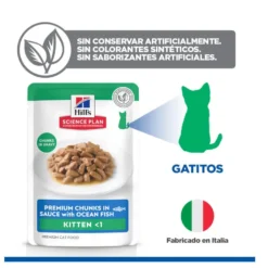 Hill's Kitten Science Plan Peixe Azul saqueta em molho
