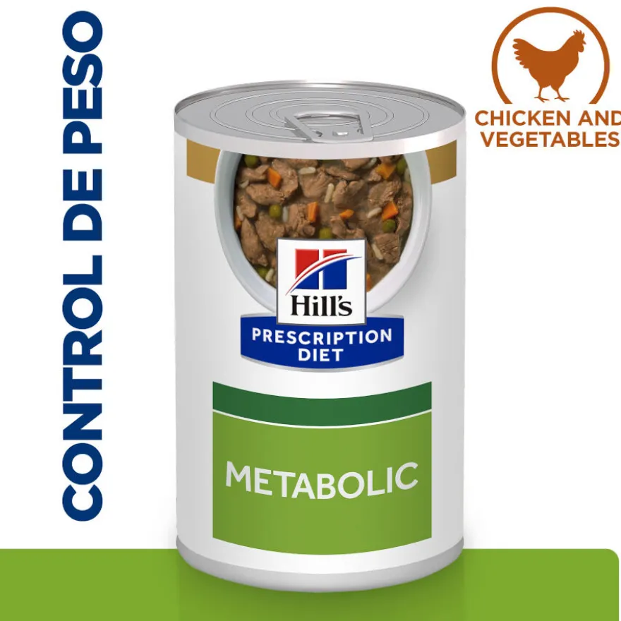 Hill's Prescription Diet Metabolic Guisado de Frango e Legumes lata para cães