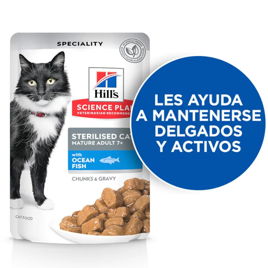 Hill's Science Plan Sterilised Mature Peixe Oceánico saqueta de molho para gatos