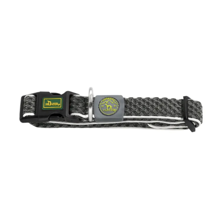 Hunter Hilo Vario Basic Coleira Cinzenta para cães