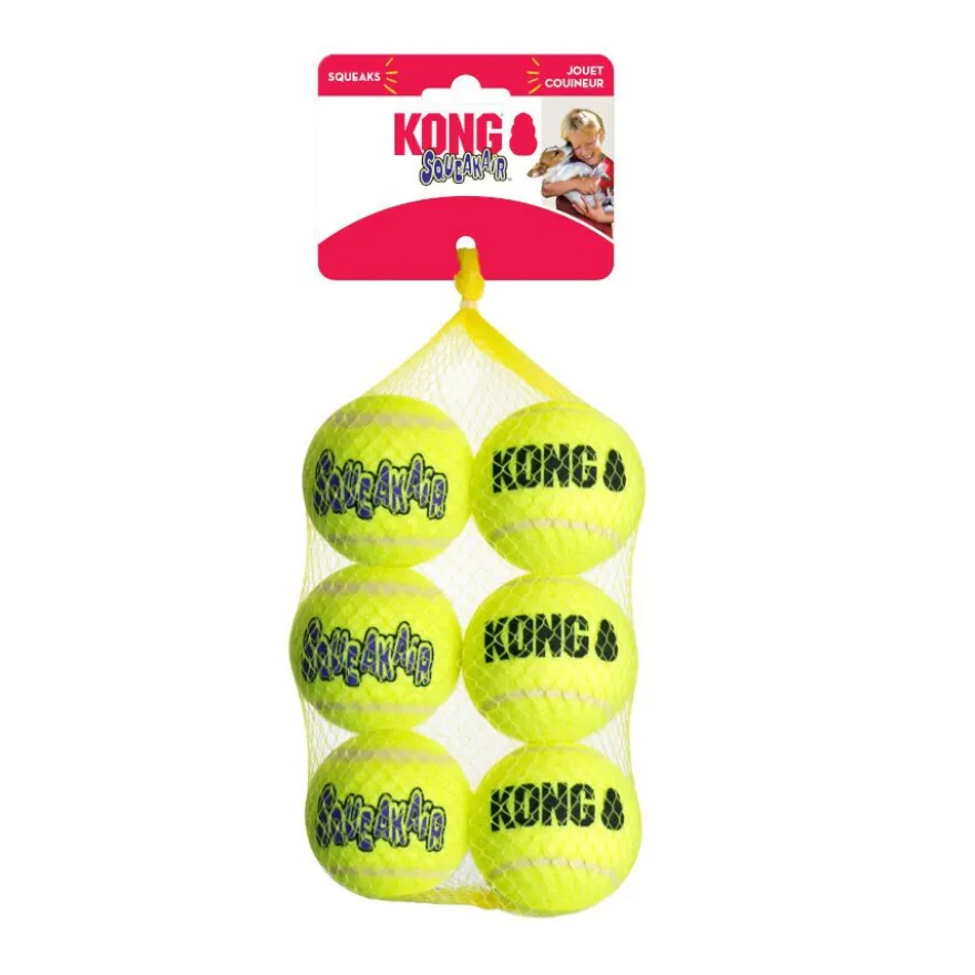 Kong SqueakAir Bolas de Tennis para cães -Pack 6